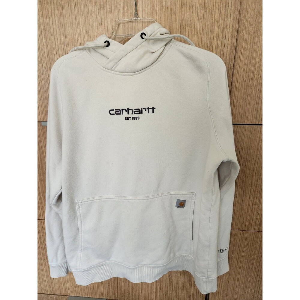 Carhartt Force Women's Relaxed Fit Lightweight Cream Graphic Hoodie Size XL